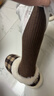 浪莎袜子女过膝袜棉袜微压显瘦JK高筒配靴子女士长袜黑色小腿中长筒袜 实拍图