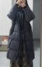 香影【鹅绒服】黑色中长款羽绒服女2025冬季新款修身收腰保暖外套 深灰 L 165/88A/110-125斤 实拍图