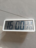 汉时（Hense）电子时钟LCD大屏桌面钟表摆放式大数字座钟台钟温度挂钟HD106白色 实拍图