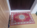 星晚进门口玄关地垫喜庆入户欧式客厅防滑毯子红色耐脏免洗脚垫可裁剪 典雅红 60*90CM 实拍图