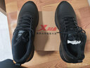 特步运动鞋男鞋跑步鞋春夏季加绒皮面防水轻便减震休闲慢跑鞋棉鞋黑色 实拍图
