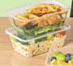 特美居（temeiju）一次性饭盒长方形透明塑料快餐盒加厚带盖打包盒餐具50套装1000型 实拍图