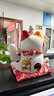 吉猫堂招财猫摆件开业大号自动摇手店铺前台家居客厅装饰发财猫送礼礼品 32CM高【财源滚滚来】摇手猫 【礼盒+坐垫+围脖】电池插电两用 实拍图