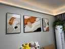 集简季现代轻奢客厅饰画高级感沙发背景墙挂画2025新款抽象侘寂风壁画 实拍图