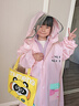 牧萌儿童雨衣带书包位男童女童女孩加长全身学生雨披 粉美人鱼 2XL 实拍图