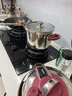 膳魔师高压锅压力锅单手开合安全防爆304不锈钢灶具通用年会礼品送礼 勃艮第红-黄金容量+蒸屉 22cm 6L 实拍图
