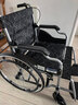 京巧铝合金轮椅老人专用出行便携式轮椅小型轻便折叠旅行代步车可自推 实拍图
