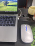 SUOYING【TOP榜第一名】无线鼠标蓝牙静音可充电办公无限声笔记本电脑平板游戏适用小米华为荣耀联想苹果 尊享【高精准芯片丨加强续航丨七彩呼吸灯丨可充电】银 适用华为苹果小米惠普华硕联想荣耀macb 实拍图