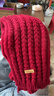 百搭韩版针织毛线红色围巾女2024圣诞冬季高级感新年礼物情侣围脖 针织围巾-酒红色-1个装-保暖 1 实拍图