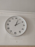京东京造 木语系列挂钟 钟表挂墙时钟客厅电子钟35cm可可白 实拍图