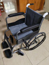 鱼跃(yuwell)轮椅车H051折叠老人轻便旅行手推车钢管免充气胎代步车 实拍图
