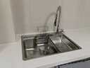 箭牌（ARROW）【焕新补贴】日式厨房水槽大单槽聚宝盆0涂层304不锈钢集渣洗菜盆 【聚宝盆压纹】65*48-铜防溅龙头 实拍图