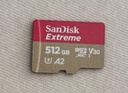 闪迪（SanDisk）512GB TF(MicroSD)内存卡 4K极速金卡A2 V30 U3行车记录仪 运动相机无人机 监控存储卡 读190MB/s 实拍图