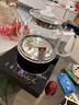 FUNORK全自动上水电热烧水壶玻璃烧水器茶台专用一体茶桌茶几保温泡茶具抽水电茶炉 1L 底部上水 - 黑色 实拍图