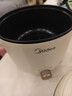 美的（Midea）电煮锅 家用多功能小煮锅小电锅 宿舍学生锅智能电锅小功率电热锅火锅泡面锅 蒸煮一体不粘锅 2.6L 【防溅环+蒸片】XZE2076 实拍图