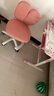 忆瞳儿童学习书桌椅套装 可升降带阅读书架多功能课桌椅家用写字桌 粉熊-环保抗醛【三层大书架】 实拍图