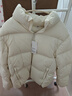 优衣库童装男童女童蓬松羽绒茄克外套夹克羽绒服478148 01 乳白色 160 实拍图