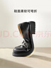 百丽马衔扣乐福鞋女2026新款春夏平跟百搭单鞋小皮鞋Z3B1DAA6 黑色 38 实拍图