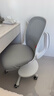 贝尔曼（berlman） 电脑椅家用办公转椅人体工学椅学生学习久坐椅子靠背舒适书桌椅 白框浅灰-万向轮-脚踏款 实拍图