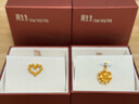 周生生黄金吊坠玫瑰花环足金不含项链情侣生日礼物82296P计价3.4克 实拍图