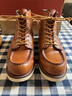 RED WING红翼875 工装靴6寸马丁靴E楦油鞣皮牛皮手工方头男大黄靴新年红品 褐色 8 (美码E头) 实拍图