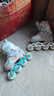 EVERVON轮滑鞋儿童EV088 男女八轮全闪旱冰鞋滑冰鞋附护具 S码 适30-33码 实拍图