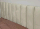 新款绒料加厚夹棉床头靠垫现代简约床头罩纯色绗缝布艺床头套全包 荷兰绒【线条款-米白】特厚夹棉 适用床头长1.8米【高度65cm内】 实拍图