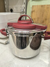 膳魔师高压锅压力锅单手开合安全防爆304不锈钢灶具通用年会礼品送礼 勃艮第红-黄金容量 22cm 6L 实拍图