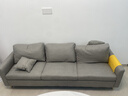 岸茂沙发小户型客厅现代简约布艺可拆洗家用卧室出租房三人网红小沙发 浅灰色【80%顾客选择】 203cm 大三人位【海绵款】 实拍图