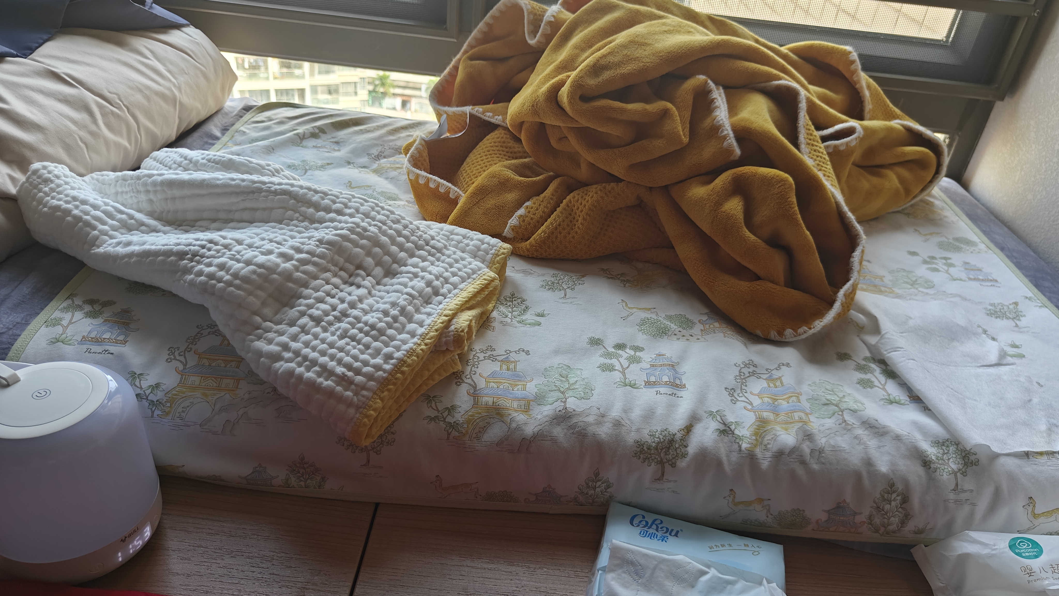 优乐博（ULOP）婴儿床床垫天然椰棕宝宝床垫新生儿椰棕垫幼儿园儿童学生床床垫 椰棕乳胶床垫[110X63X6CM] 实拍图