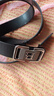 【已售100w】男士皮带贴皮无牙自动扣腰带男青年简约商务休闲裤带 黑色无牙航B 实拍图