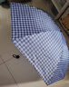 天堂 防风雨伞三折男女款商务晴雨伞57*7骨  格子F藏青 实拍图