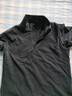 优衣库男装柔滑弹力摇粒绒半拉链套头衫/长袖481184 09 黑色 L 实拍图