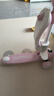嘻优米儿童滑板车1-6岁可坐防侧翻小孩可推男女孩生日礼物 【可拆卸座椅+脚踏】粉三合一 实拍图