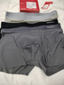 猫人男士内裤男冰丝无痕凉感10A虫草抑菌透气裤衩大码男生平角短裤头 黑色+铂灰+灰蓝 10A抑菌冰丝 3条 XL （建议120斤-140斤） 实拍图