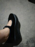 福来红老北京布鞋女鞋厚底黑色坡跟防水台单鞋平底酒店工作劳保鞋舞蹈鞋 黑色（G1001厚底） 34 实拍图