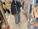 优衣库无缝羽绒短茄克女装/外套夹克478578 07 青灰色 XL /165/92A 实拍图