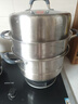 康巴赫蒸锅304不锈钢蒸笼食品级双层汤锅家用蒸煮炖燃气灶电磁炉通用 【升级防烫｜加厚304】 3层 30cm 实拍图