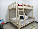 金柏栎 实木床 上下铺 小孩床 实木双人高低床母子床组合 双层床上下床 爬梯床+抽屉+上下床垫 店长推荐 上130下150长200 实拍图