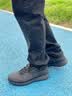 安踏男鞋运动鞋男夏季男士软底减震网面透气跑步鞋休闲鞋皮面防水鞋男 (橡胶防滑大底)黑色（雨季推荐） 42 实拍图