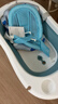 十月结晶婴儿洗澡盆新生儿大号可折叠智能感温格洛里蓝浴盆浴网浴垫3件套 实拍图