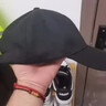 目丸大头围帽子男士潮流棒球帽男纯色情侣韩弯檐显脸小鸭舌帽男帽子女 黑色-大小码款 均码 大码(60-65cm)可调节 实拍图