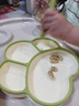COOKSS 宝宝餐盘硅胶婴儿学吃饭分格儿童餐具辅食碗餐盘带吸盘 双拼绿 实拍图
