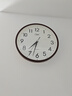 康巴丝（Compas）挂钟客厅 12英寸简约静音客厅石英钟表挂墙时钟 C2866 咖色30.5cm 实拍图