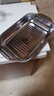 不锈钢烤鱼盘子长方形深盘托盘鱼盘家用电磁炉专用烤鱼炉小吃烧盘 双柄【32*19*5cm】浅款  无盖 实拍图