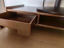 优必利电脑增高架文件柜木质增高桌 多功能办公桌面键盘收纳显示器垫高底座笔记本置物架5068胡桃木色 实拍图