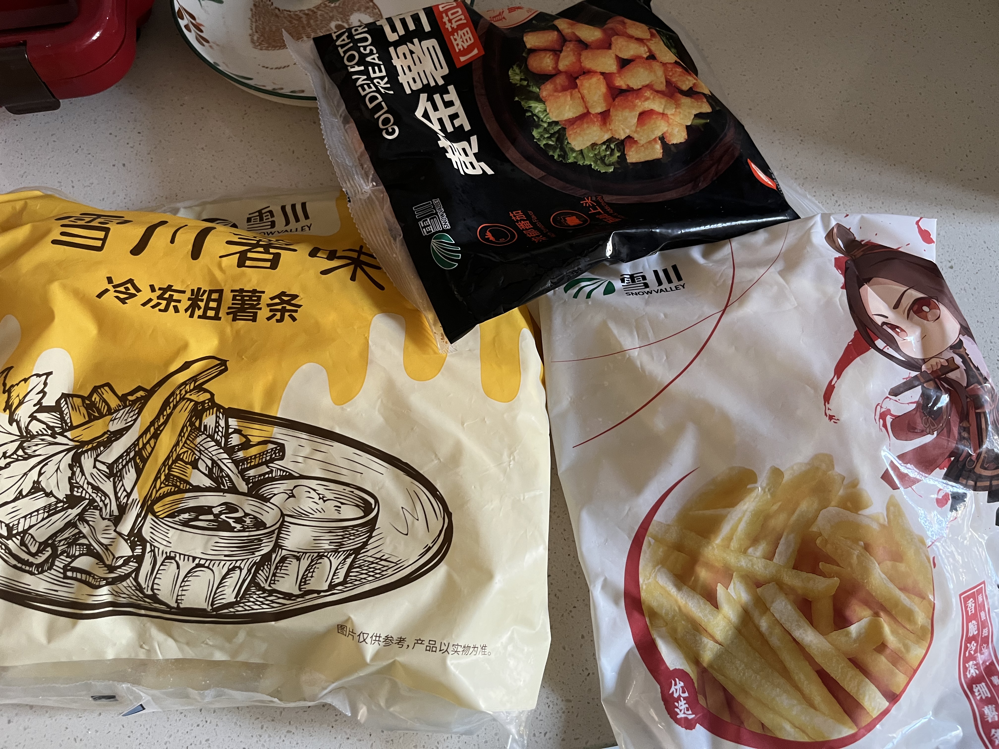 雪川食品（Snow Valley）冷冻薯宝薯柱番茄味薯条半成品500g预制菜空气炸锅食材 实拍图