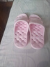 BAIHOU白猴侧漏水防滑按摩镂空男女情侣学生浴室洞洞凉拖鞋 粉红35-36 实拍图