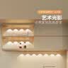 公牛（BULL）感应猫眼橱柜灯磁吸充电山丘光效展柜玄关氛围小夜灯 银40cm三色 实拍图