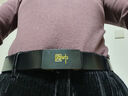 【热卖100万单】商务休闲简约百搭腰带无牙自动扣男士皮带学生 黑色 120cm 实拍图